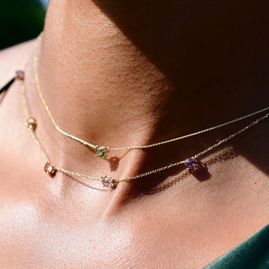 Royal Mile Station Necklace Sapphire