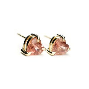 Heart Studs Sunstone