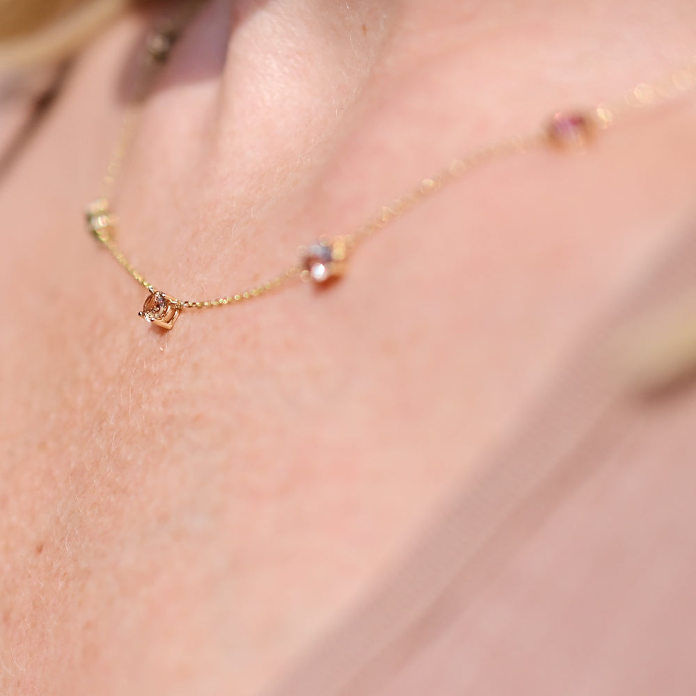 Royal Mile Station Necklace Sapphire