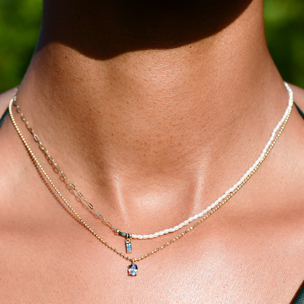 Tiny Dancer Necklace Sapphire