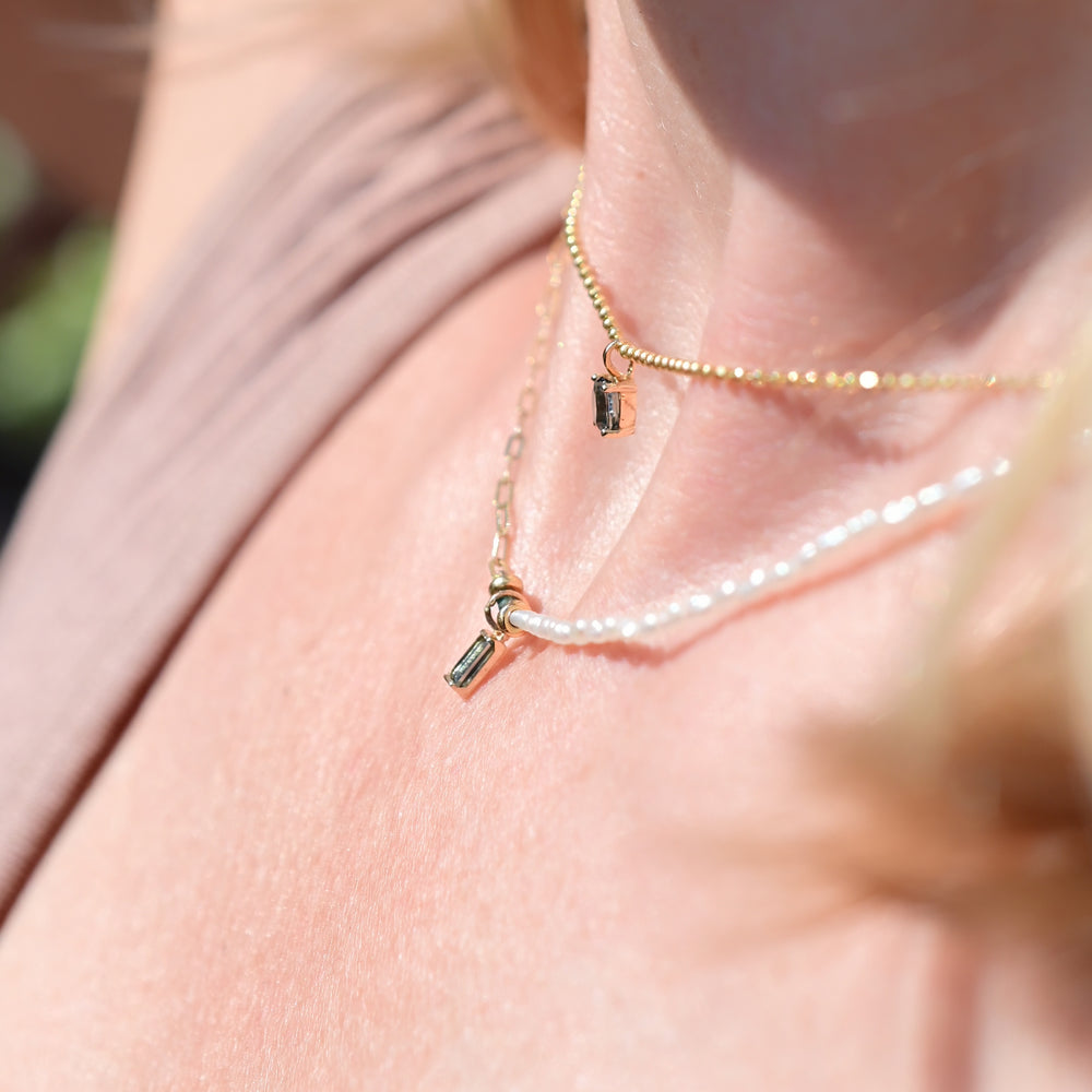 Tiny Dancer Necklace Sapphire