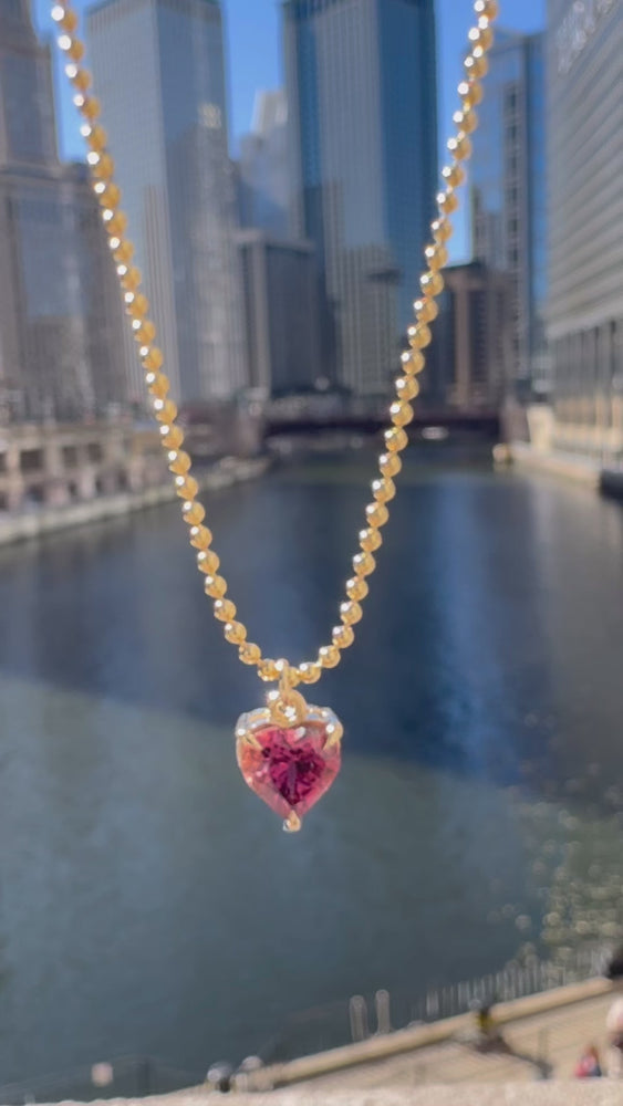 
                
                    Load and play video in Gallery viewer, Heart Necklace Tourmaline
                
            
