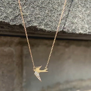 
                
                    Load and play video in Gallery viewer, Swallow Necklace Diamond
                
            