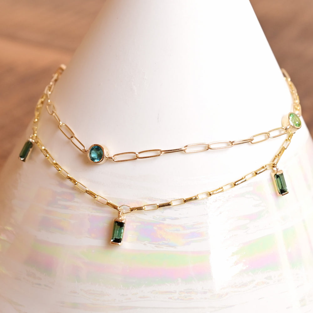 
                
                    Load image into Gallery viewer, Tourmaline Spindrift Bracelet Trio - Miarante
                
            